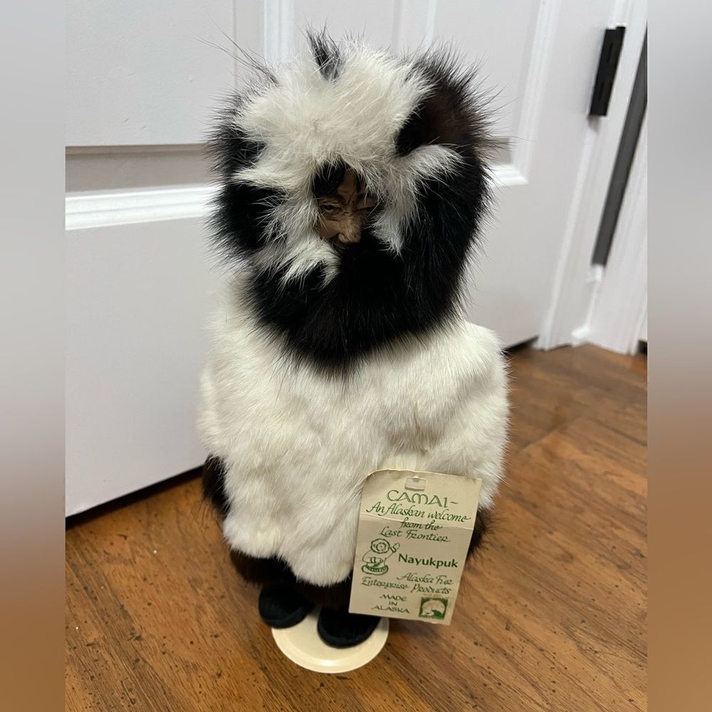 NAYUKPUK Alaskan Real Fur Dressed Figurine Statute